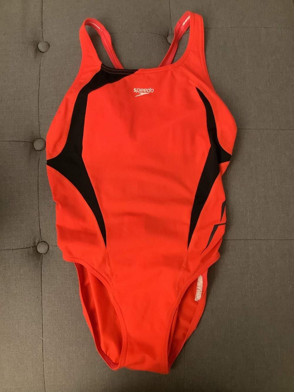 Speedo orange and Black One-Piece Swimsuit women’s Korean size 00P,XXS